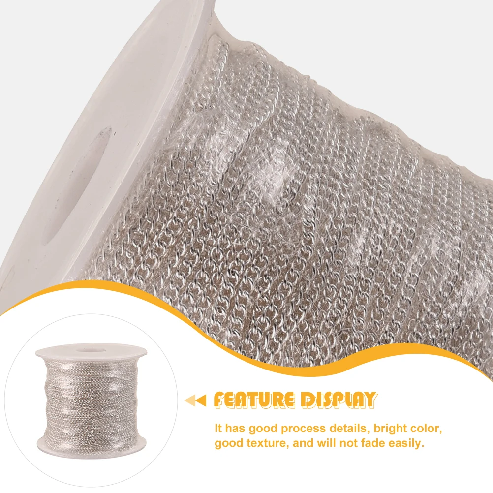 

1 Roll 10M Copper Diy Jewelry Making Accessory Necklace Bracelet Chain Craft Supply Sweater Chain Link Diy Chains Jewelry