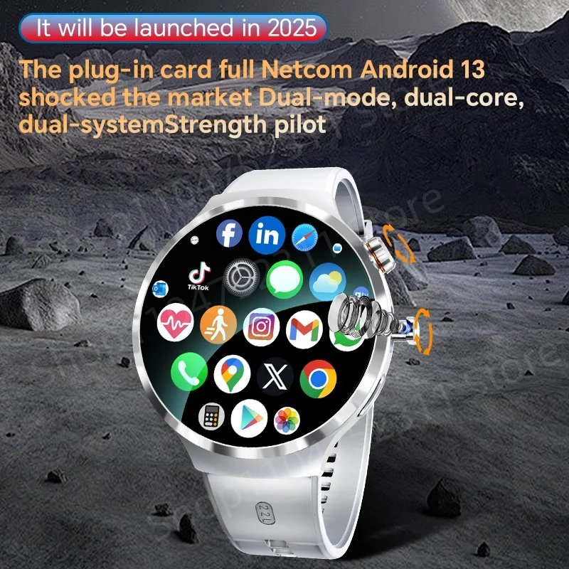 

S13 Smart Watch 1.98inch Amoled 720*720 Smartwatch With 210° Rotating Camera GPS APP Store Download WIFI 3G/4G/5G SIM Card Slot