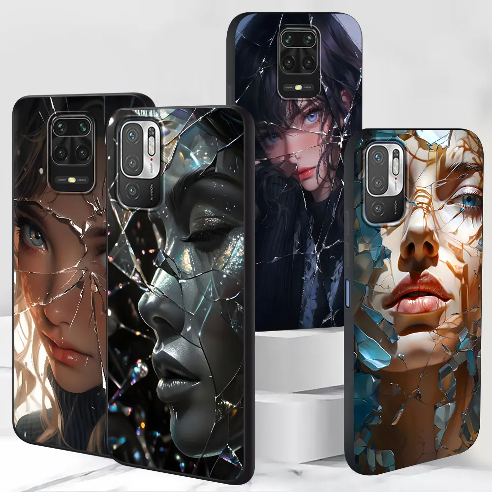 Coque de téléphone portable en TPU souple noir, étui pour Xiaomi Redmi 10A 10C 9C 12C 9A 9i 10 12 9 Prime 9T K40 Pro