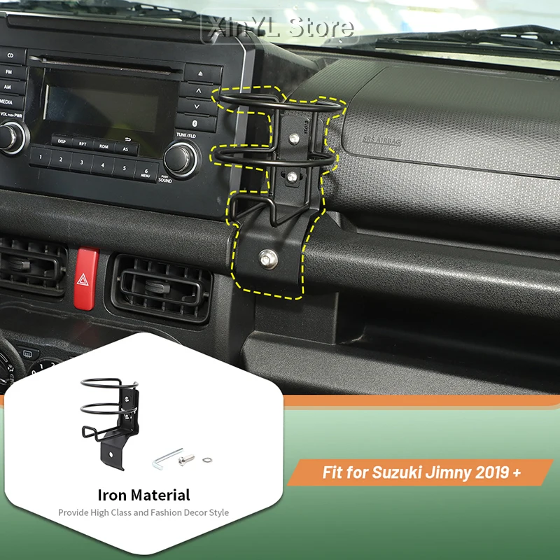 Car Door Cup Holder Mount Storage Organizer for Suzuki Jimny 2019 2020 2021 2022 2023 2024 2025 2026 Interior Accessories