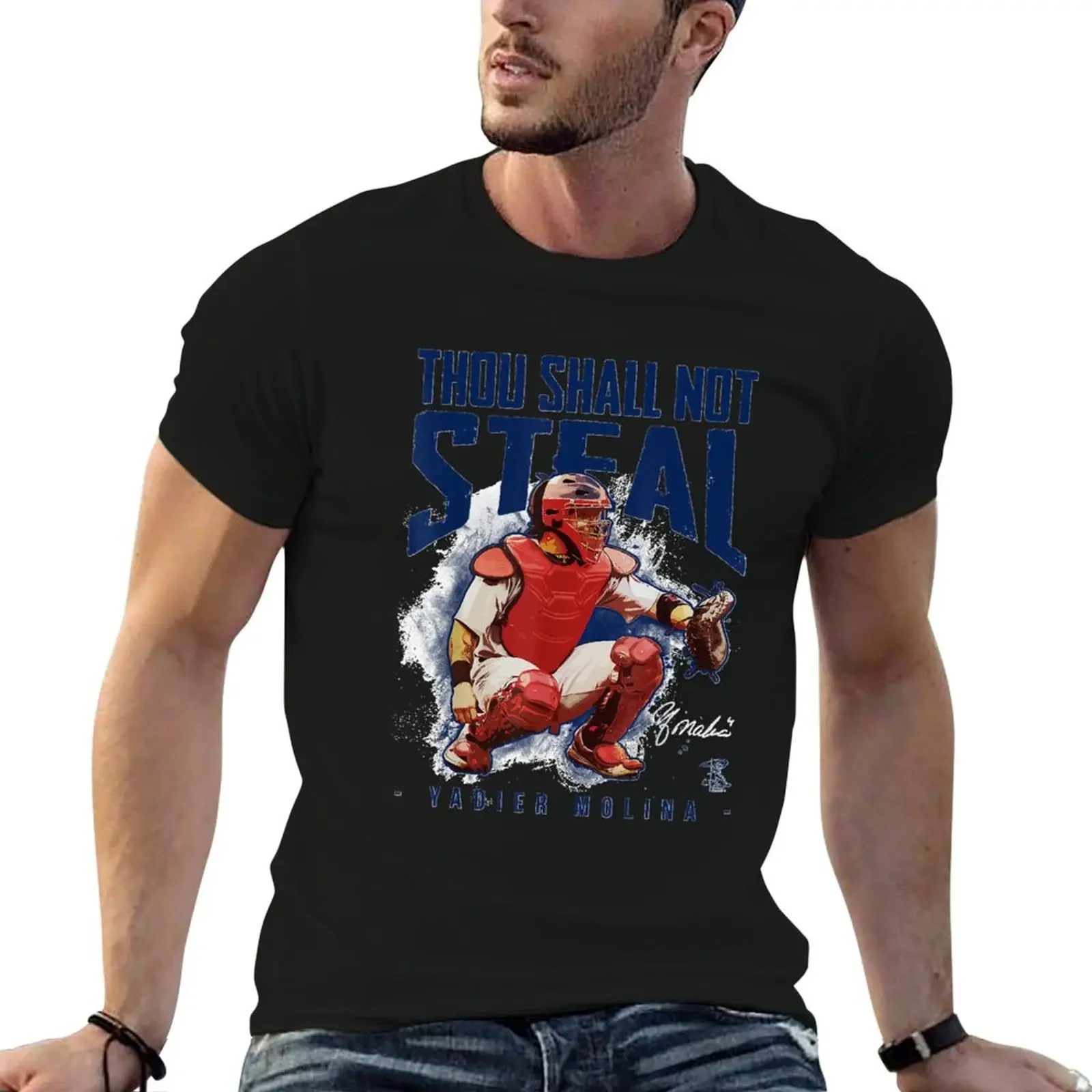 Yadier molina thou shall not steal apparel T-Shirt shirts graphic tee oversized t shirt mens t shirts pack