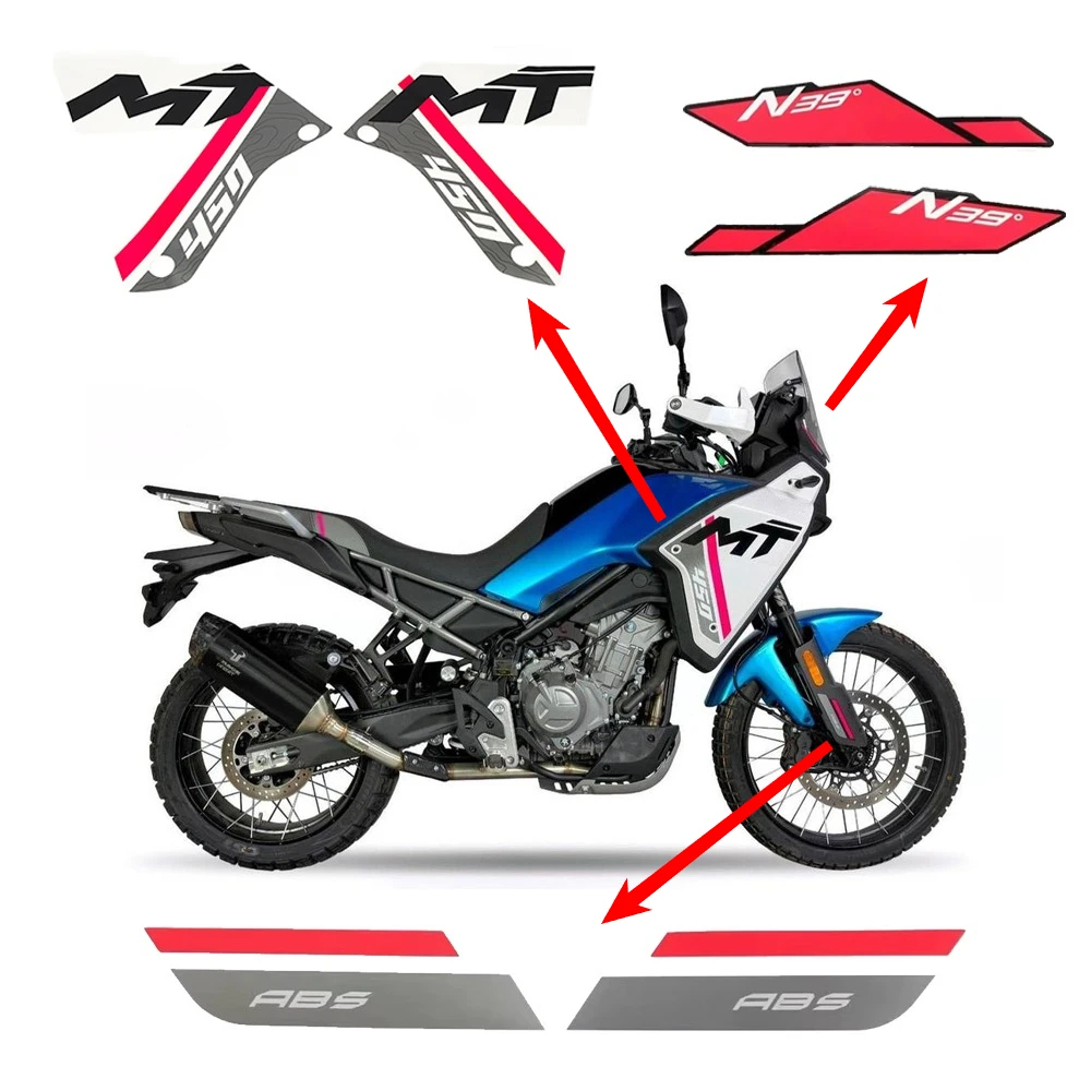 For CFMOTO 450MT MT450 450 MT Motorcycle Sticker Radiator Cover Stickers Headlight Panel Guard Plate Decal ABS Decorative Paster