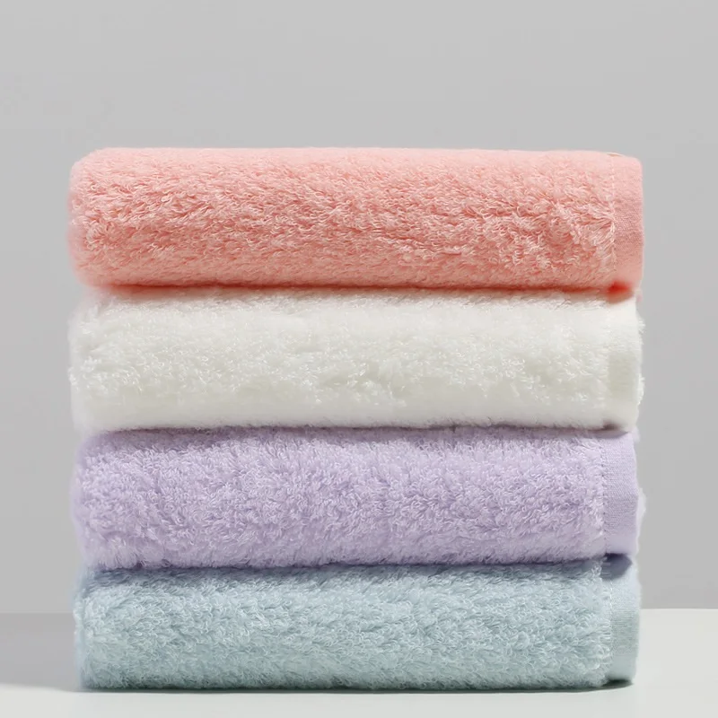 

Luxury Solid Color 50S Pure Cotton Face Towel High Quality 100% Cotton Super Soft Towels for Bathroom Solid Color Towel 34x75cm