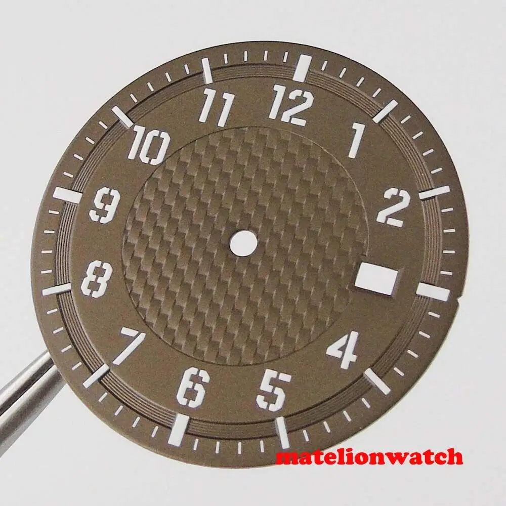 قطع غيار قرص الساعة المعقمة مقاس 34 مم مناسبة لنافذة تاريخ حركة NH35