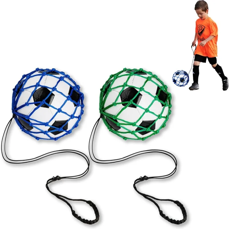 

1-2PCS Football Kick Coach Football Ball Net, Ground Soccer Practice, Training Aid, Netbag football training assistance