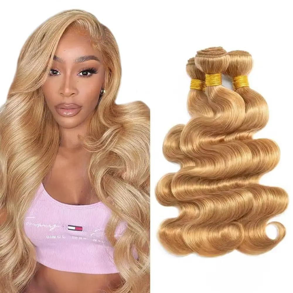 

# Наборы натуральных волос Honey Blonde Body Wave, 27 штук, 10-32 дюйма, 1/3/4 пучка, 95 г