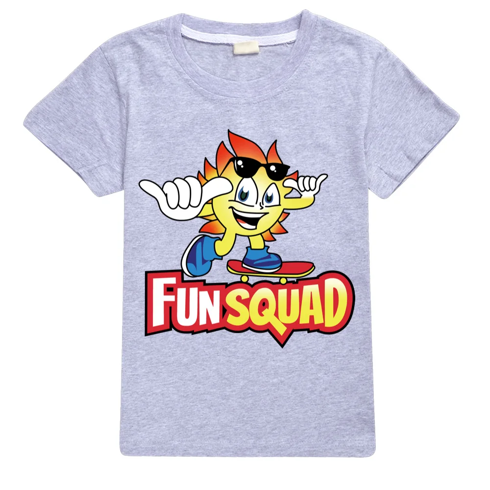 New Summer Fun Squad Gaming T Shirt Children Kawaii Cartoon 3D T-shirt For Boys Girls Kids Clothing Unisex Short Sleeves Tops