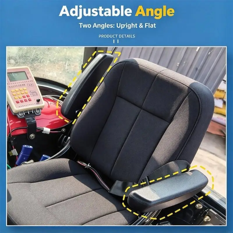 Replacement Armrest Pad for Forklift Black Polypropylene Component with Contoured Profile for Armrest Repair Tasks X37F