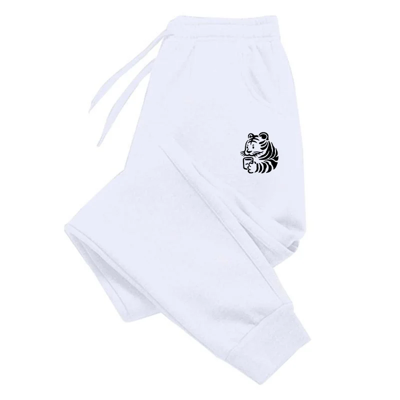 Men's and Women's Casual Sweatpants Cute Tiger Print Daily Sports Pants Jogging Pants Autumn Men's Clothing