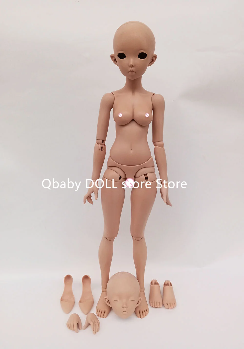 Qbaby doll store 1/4 mio model humanoid doll birthday gift diy put on makeup