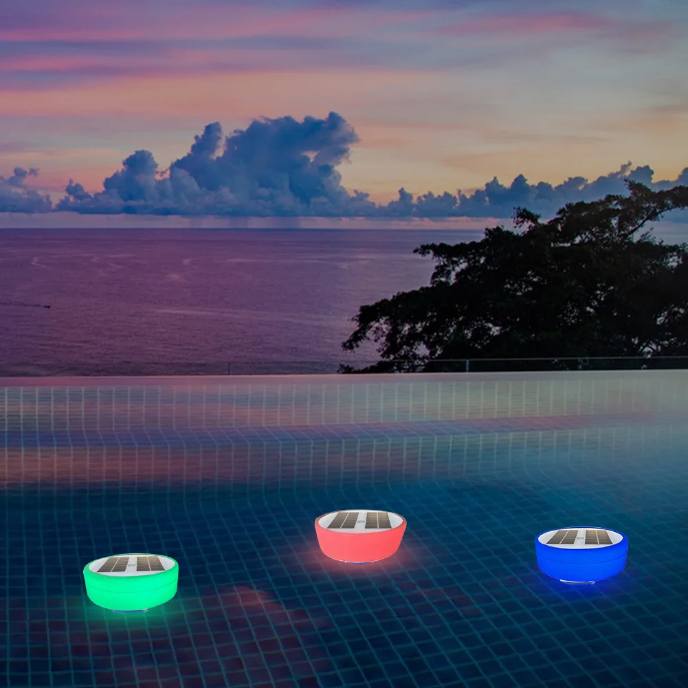 Purificador de agua y choque Solar sin cloro, 85% menos de cloro, ionizador Solar de cobre para piscina, interruptor automático, luz nocturna RGB de hasta 35000 Gal