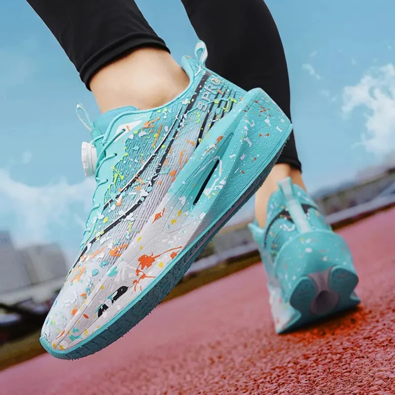 

Сверхлегкие кроссовки для бега 2025 г. Модные дышащие нескользящие износостойкие кроссовки с вращающейся пряжкой и сеткой из углеродистой пластины