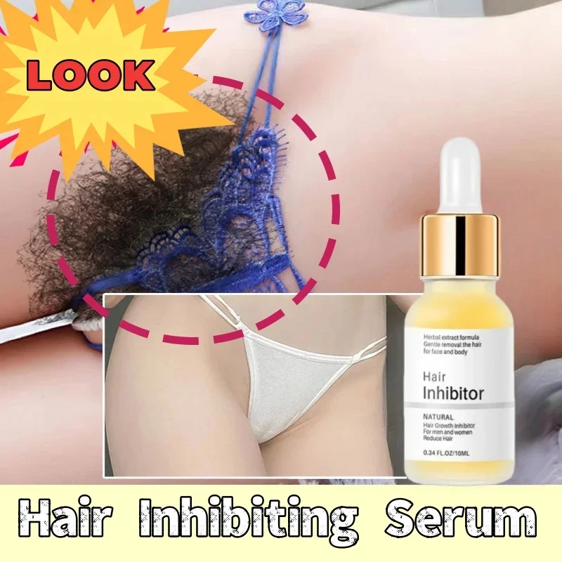 New Permanent Hair Inhibition Woman Serum Painless Hair Powerful Fast Restrain Armpit Legs Arms Hair Growth Inhibitor Depilatory