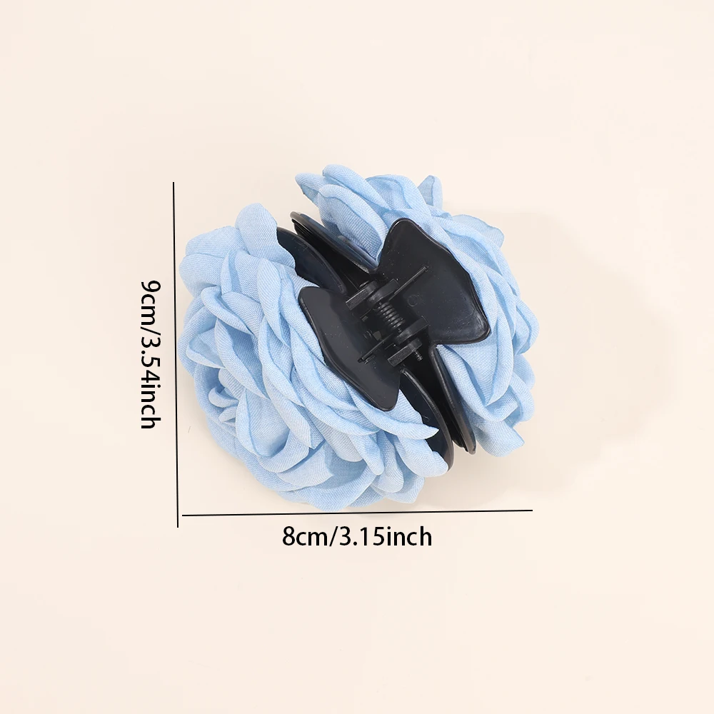 Rose Blume Haarspange für Frauen elegante stereoskopische Blumen Hinterkopf Hai Clip modische Mädchen Kopfschmuck Haarschmuck