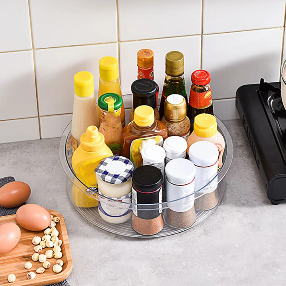 

Kitchen Turntable Organizer Rotating Spice Rack Condiment Storage Cabinet Tray Adjustable Lazy Susan For Home Use
