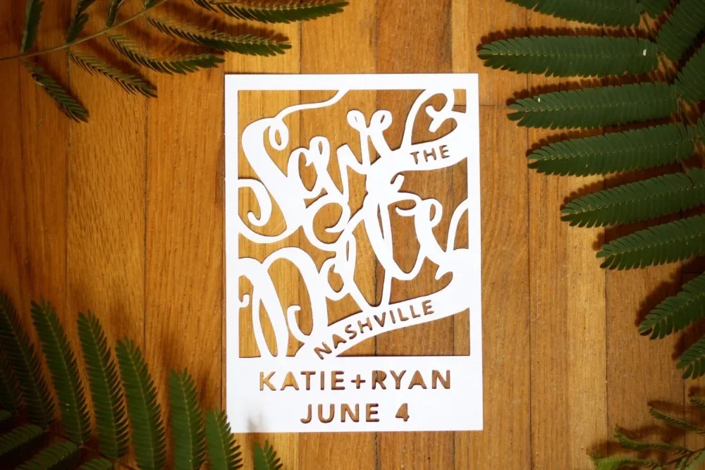 

Lase cut save the date wholesale laser cutting wedding invitation cards