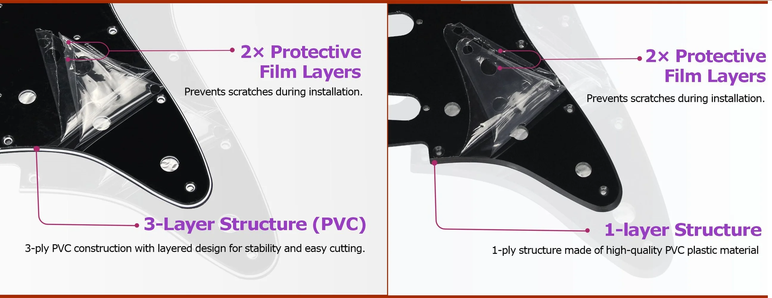 مجموعة FLEOR من لوحة خدش الجيتار SSS Pickguard ST FD 11 فتحة ولوحة خلفية ومسامير Pickguard للجيتار الكهربائي في الولايات المتحدة الأمريكية/المكسيك