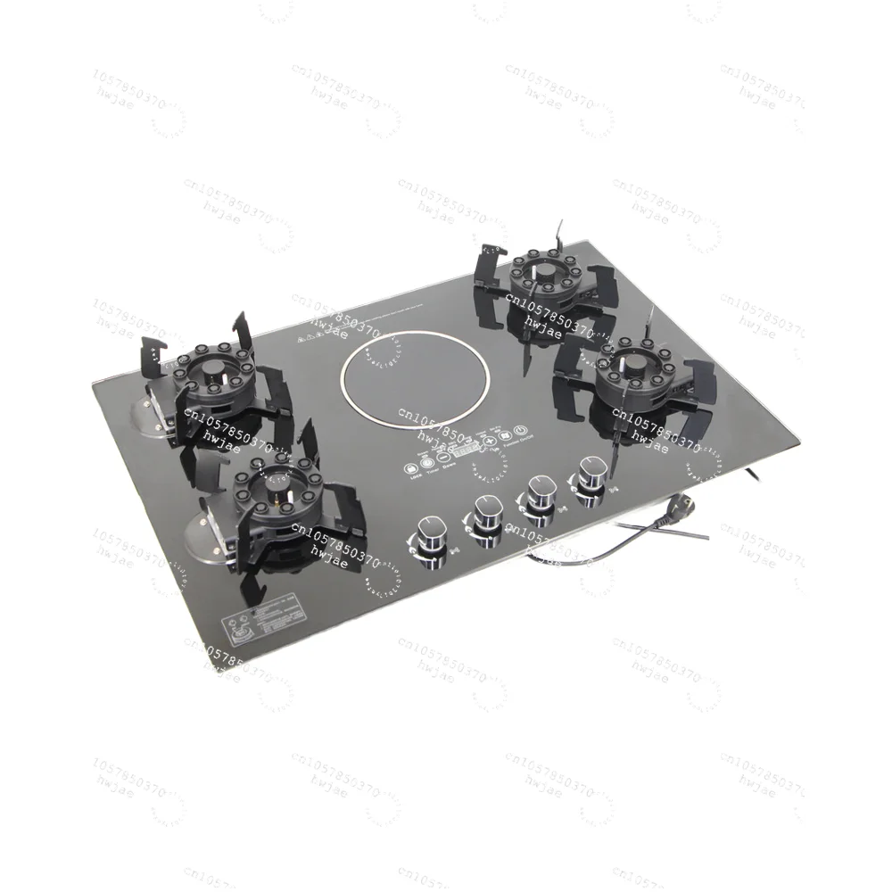 Built-In 5 Burner Gas and Electric Cooktop for Household Use  Hob  Stove for Industrial and Residential Use