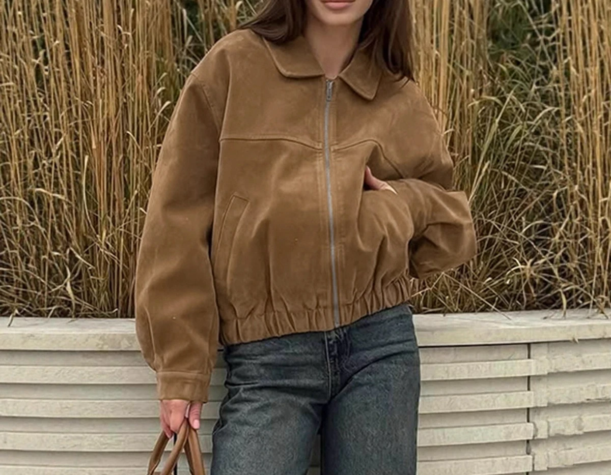 

Retro Coat Women's 2026 Winter New Cross-border Commuting Khaki Lapel Jacket Women's Clothing