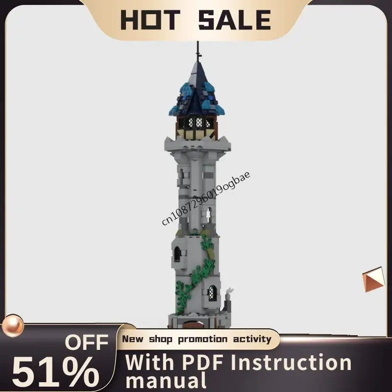جديد 568 قطعة Moc الأوروبية القرون الوسطى عرض الشارع برج المعالج القلعة نموذج Diy بها بنفسك الأفكار الإبداعية لعب اطفال هدية عيد ميلاد كتل