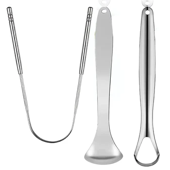 Premium 1 pz/3 pz Raschietto per lingua in metallo per adult...