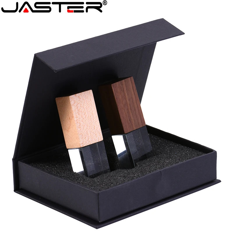 

JASTER 3D Laser Engraving USB Flash Drive 128GB Crystal Pen Drive 64GB High Speed USB Stick 32GB White Box U Disk 16GB 8GB 4GB