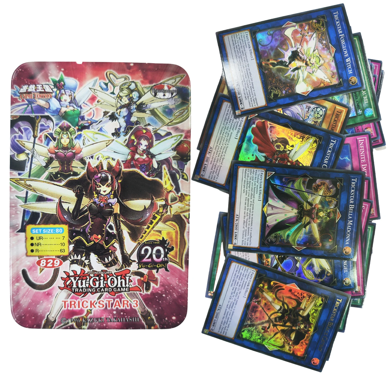 Karty Yu Gi Oh TRAPTRIX TRAP PACK Card Deck English TCG Holographic Golden White Dragon Duel Game Collection Card with Tin Box