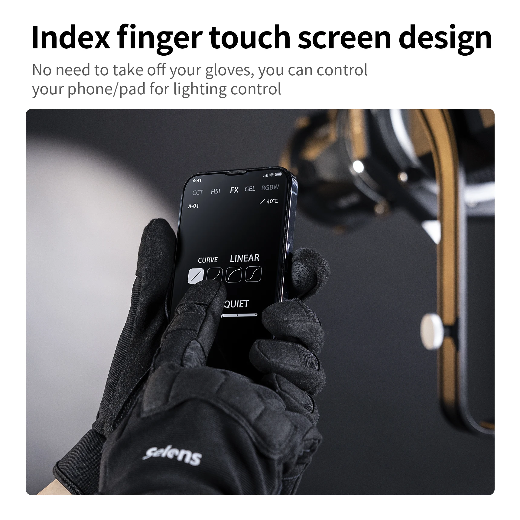 Selens Multifunction Anti-slip Safety Protective Gloves Touch Screen Design photography Gloves