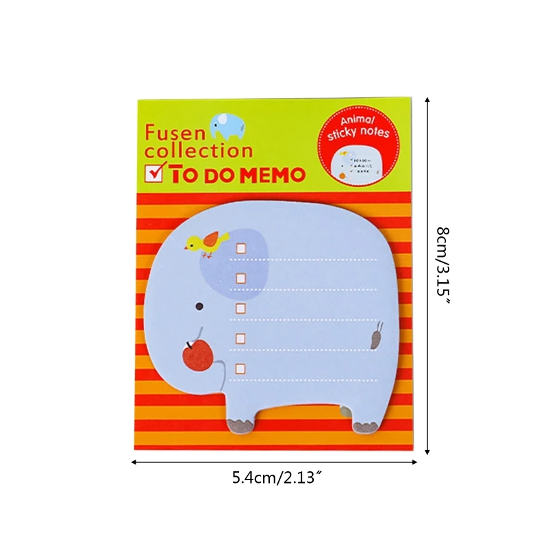 Y1UB Adhesive Memo Pad Animal Notepad Posted it for Children Back to School Gift