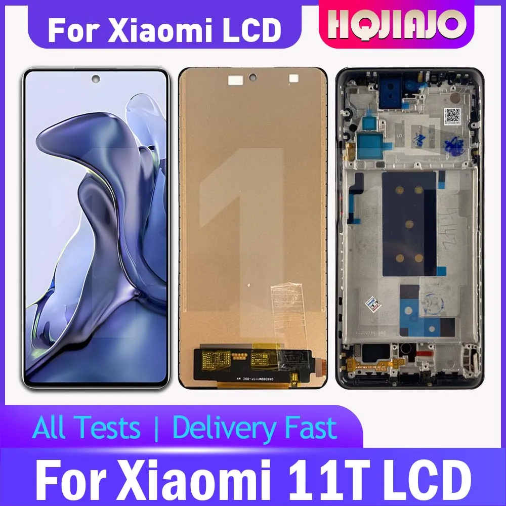 6.67'' AMOLED TFT For Xiaomi 11T LCD Display Touch Screen Digitizer For Xiaomi 11T 21081111RG LCD Replacement repair Parts