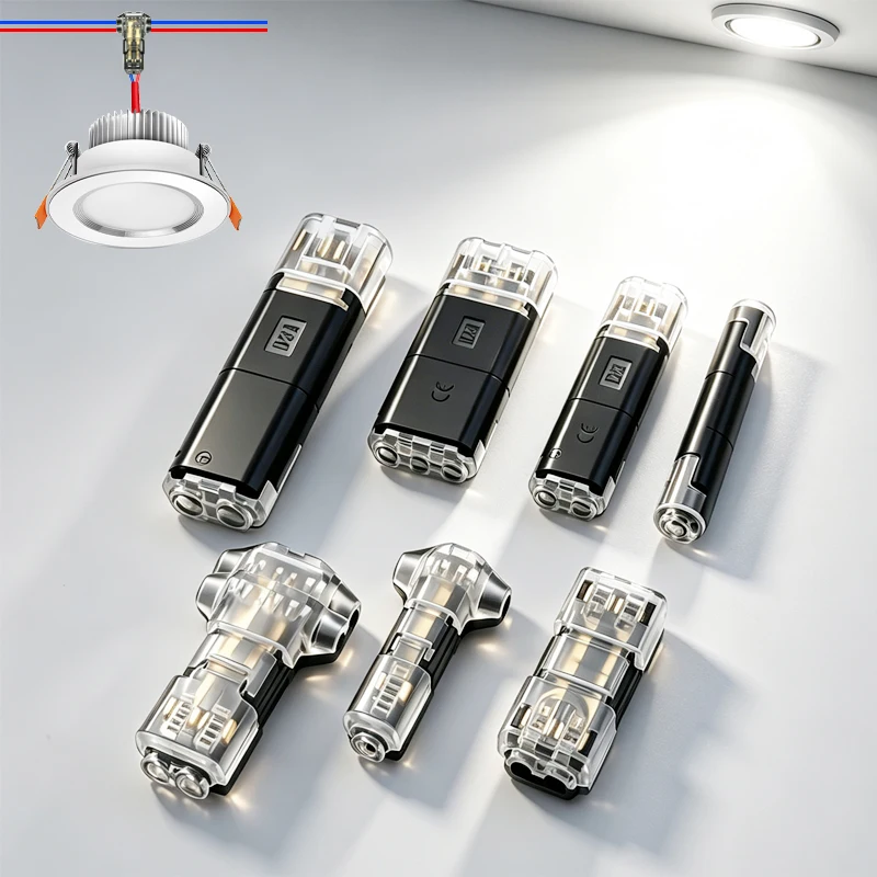 Quick Wire Connection T-Type No Wire Cutting LED Solder-Free Wire Connector Piercing Style Parallel Line Distributor