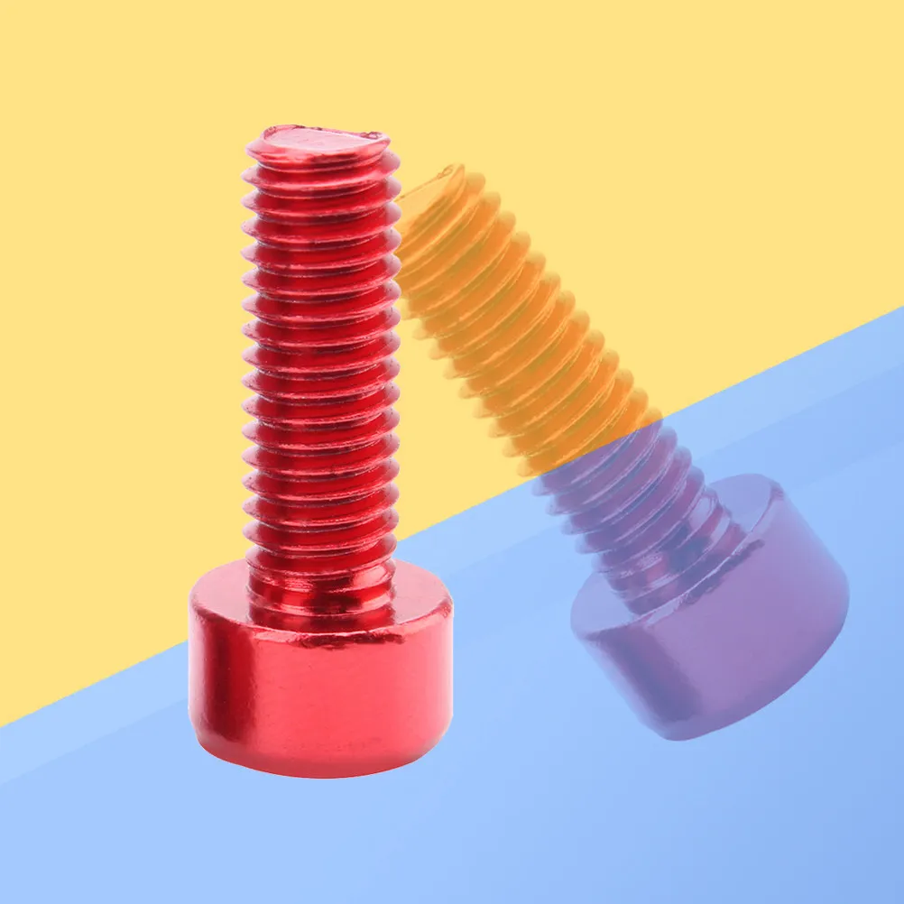 4Pcs M5 15Mm Bike Screws Aluminum Alloy Titanium Alloy Lightweight Anti-Rust Bolts for Water Bottle Cage Mountain Road Folding