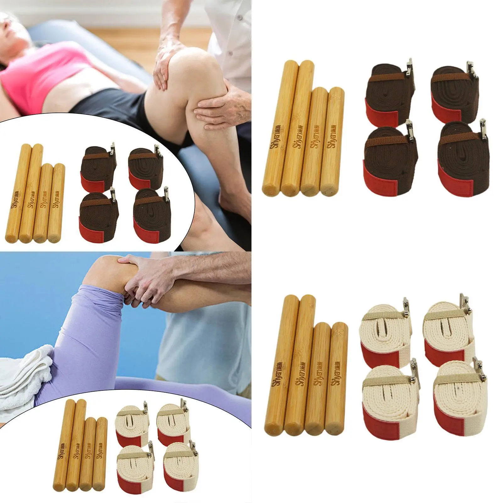Juego de palos de masaje de bambú para relajar los músculos, rodillo de masaje para dar forma al cuerpo, rodillo de masaje de bambú de madera, herramientas de masaje terapéutico