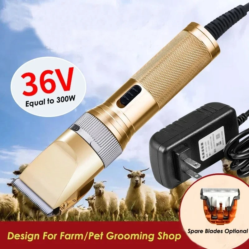 AC 300W professional dog hair trimmer high-power electric pet beauty razor, suitable for cats, dogs, cattle and sheep