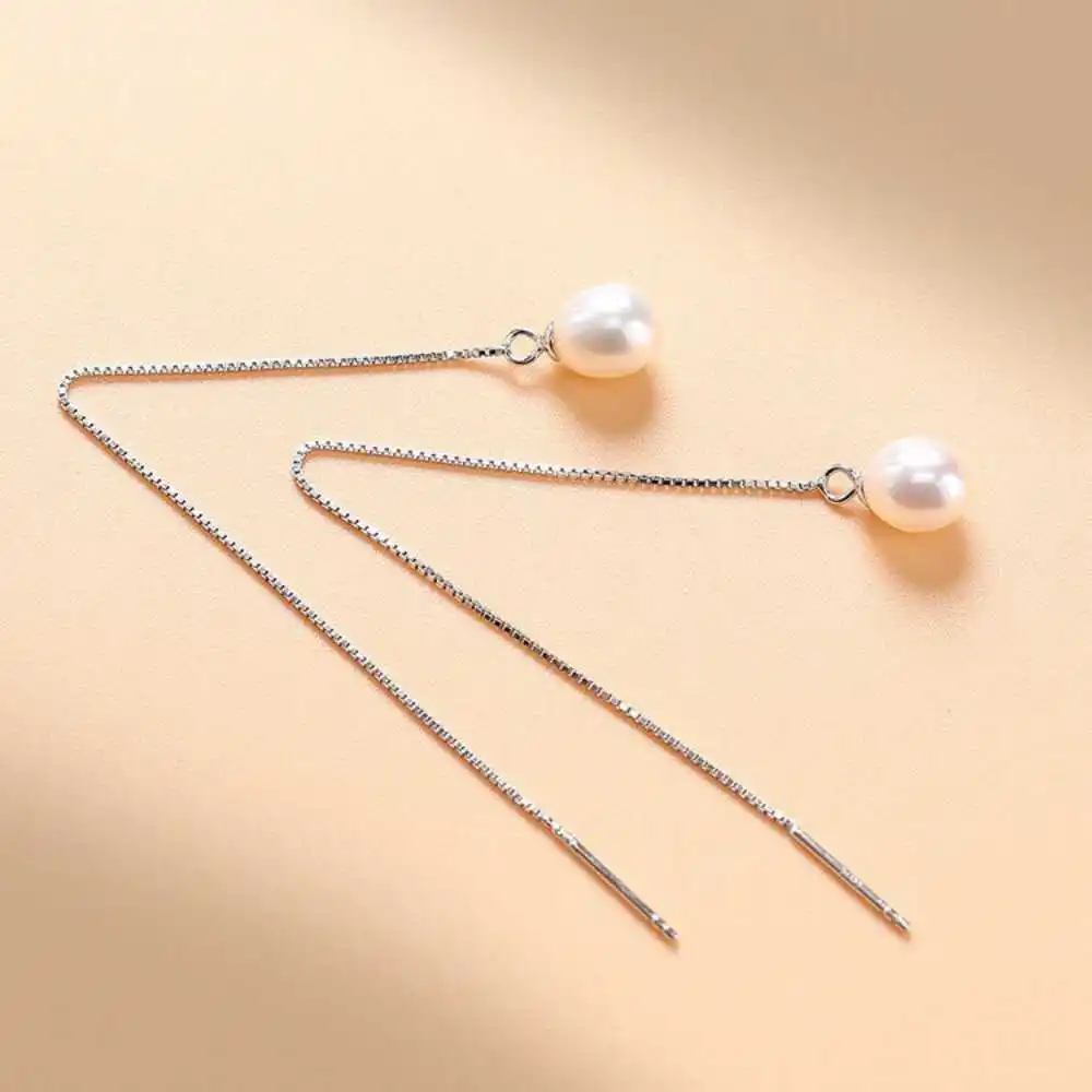 

Lucky White Baroque Pearl Earrings Drop Pearl pendant Lucky Party Women Diy Fashion Cultured Hook