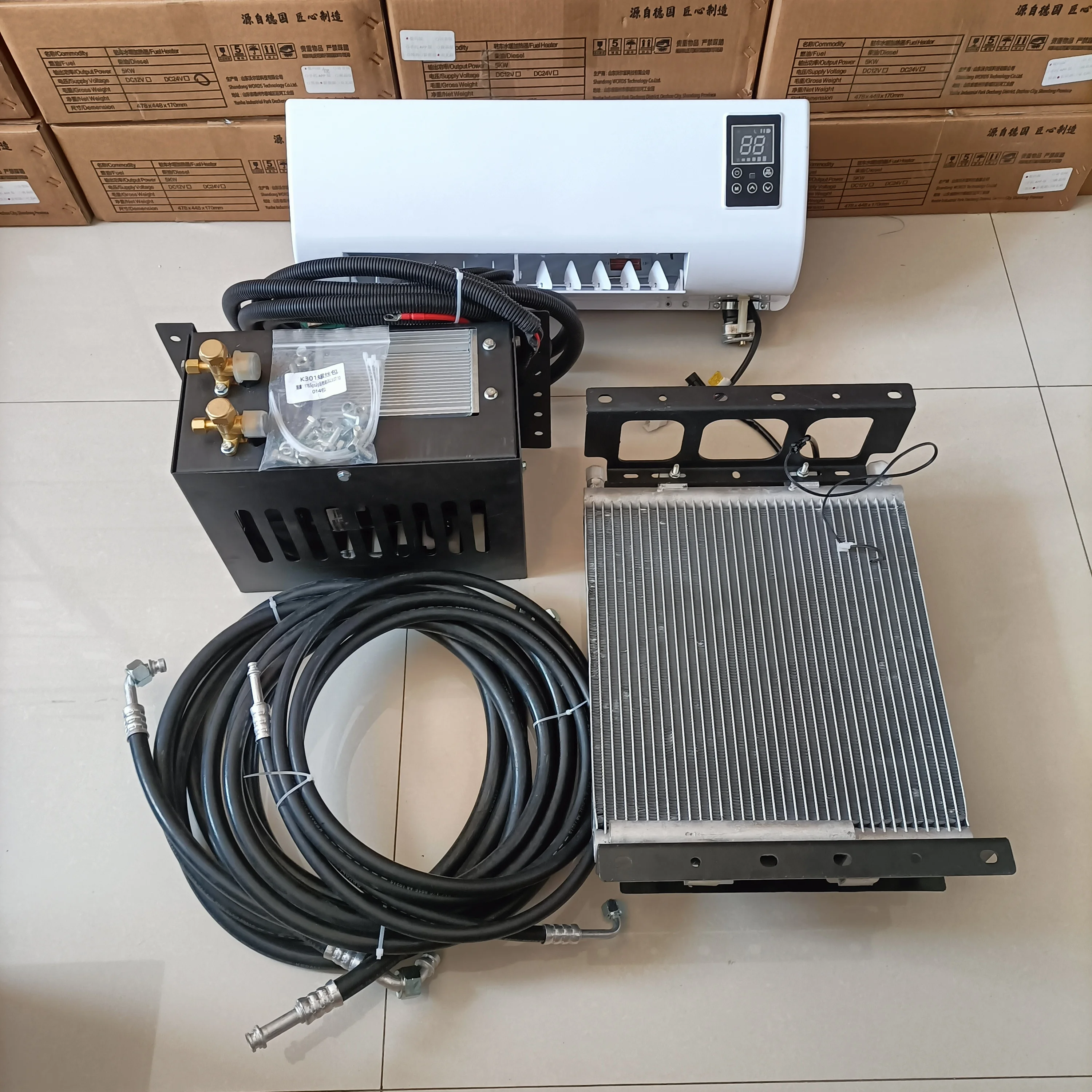Universal 12V Electric Car Air Cooler AC/DC Air Conditioner Compressor New Condition With 1 Year Warranty For RV/Truck