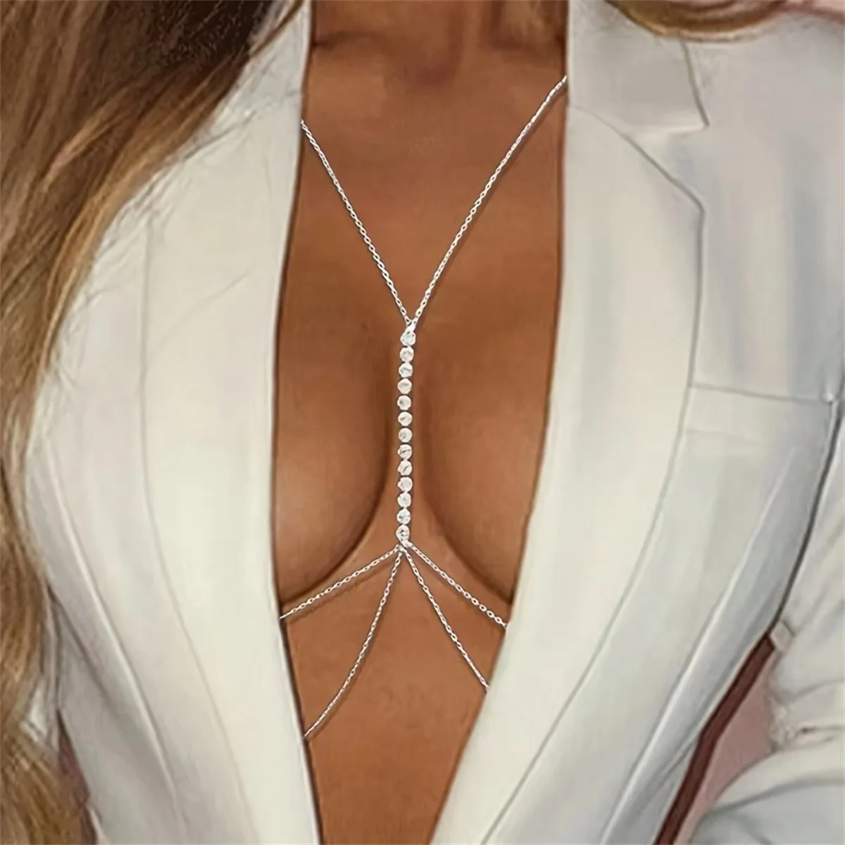 Shining Crystal Fashion Sexy Sex Bikini Beach Women's Body Chain Super Flash Rhinestones Dress Decoration