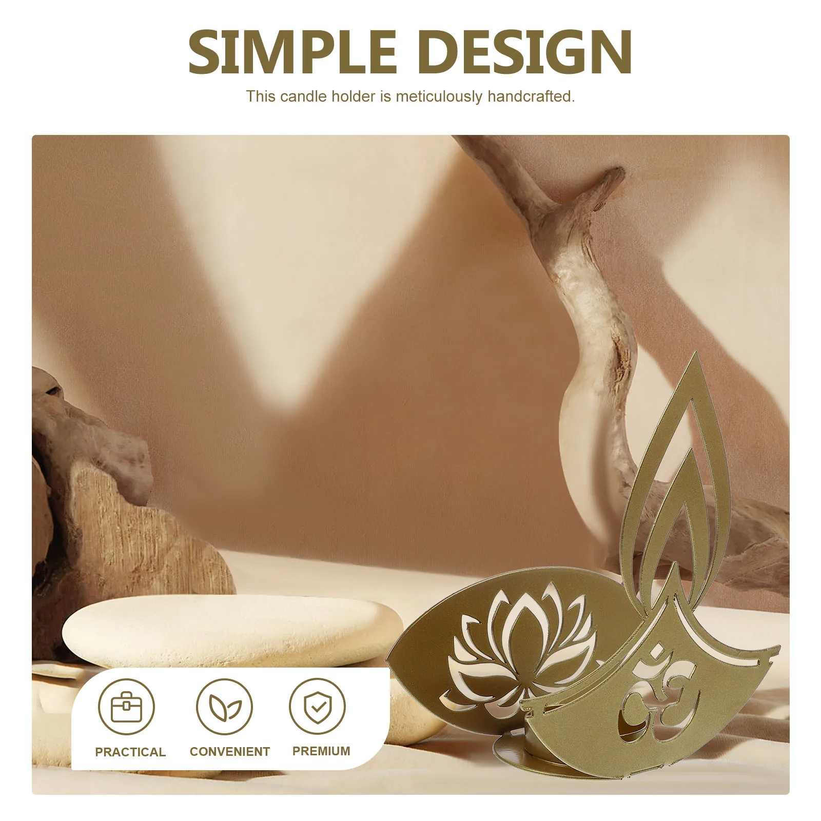 Porta tealight in metallo con supporto per Diwali, candelieri in ferro, decorazione per proiezione, ornamento festivo, accessori per il desktop