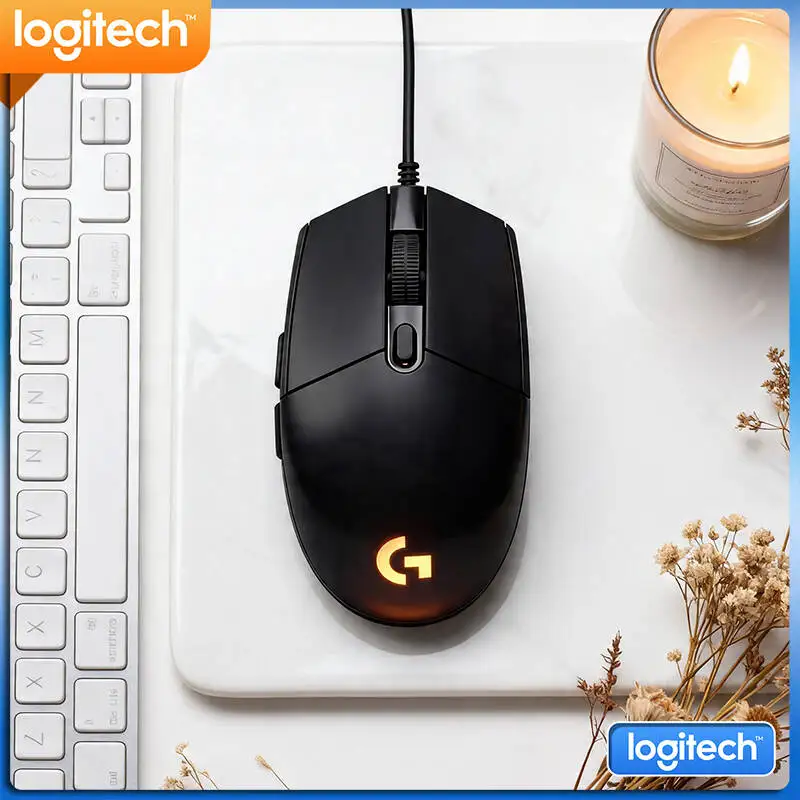 Logitech G203 Gaming Mouse 8000 DPI RGB Backlight 6 Buttons On-Board Memory 2-Year Warranty Cross-Device Stable