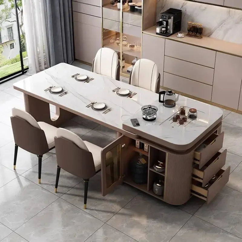 

Party Chairs Dining Tables White Small Legs Base Nordic Extending Dining Tables Luxury Modern Mesas Comedor Furniture For Home