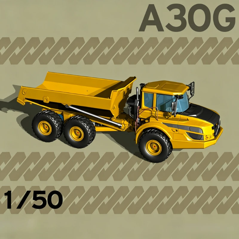 A30G 1/50 Maßstab 6x6 RC Bau-LKW, statische zu dynamischer Umwandlung, Selbstmontage-Modellbausatz für RC-Enthusiasten