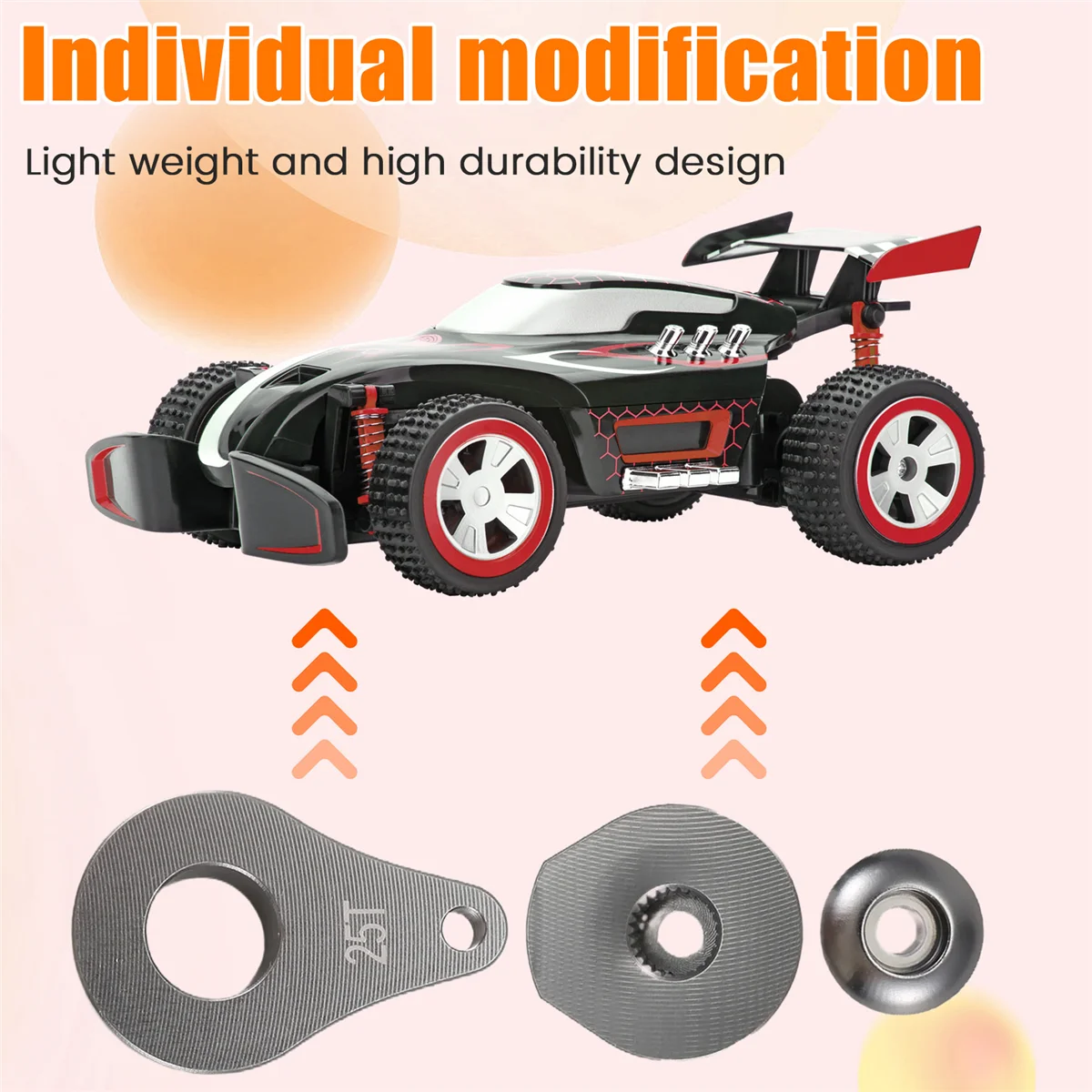 A07I 25T ステアリングサーボアームホーン 1 穴 RC クローラー車用大トルクデジタルサーボアップグレードパーツチタンカラー