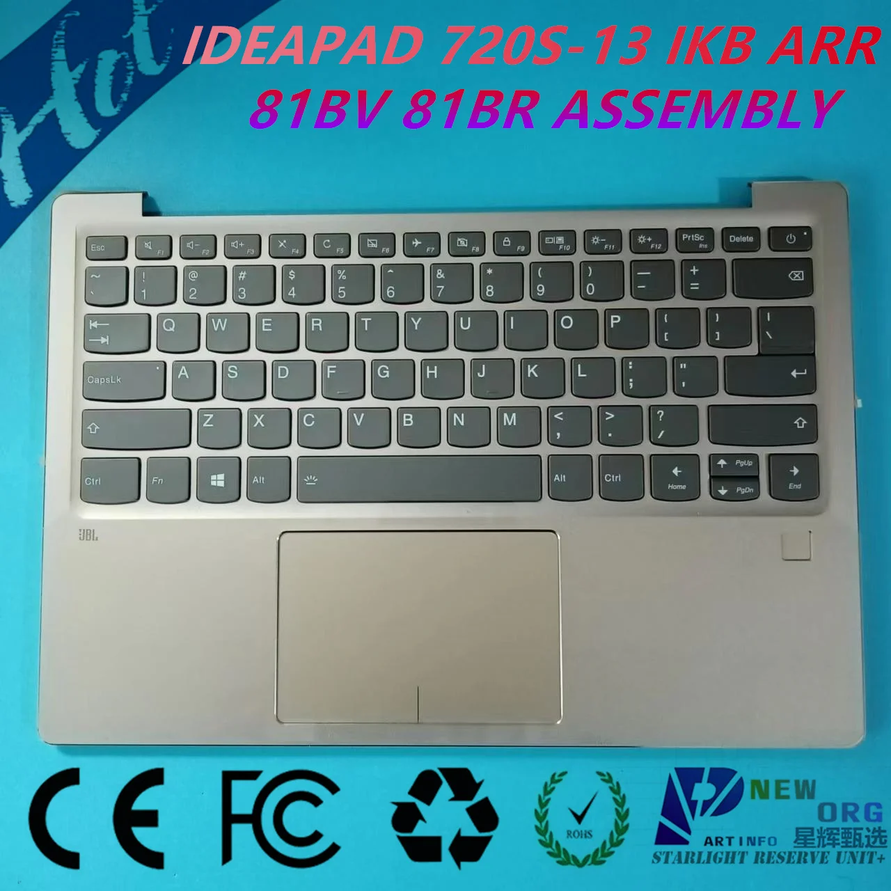 

US BR SP Laptop backlight keyboard Palmrest assembly for LENOVO IDEAPAD 720S-13 720s-13IKB 720S-13ARR 81BV 81A8 81BR GOLDEN