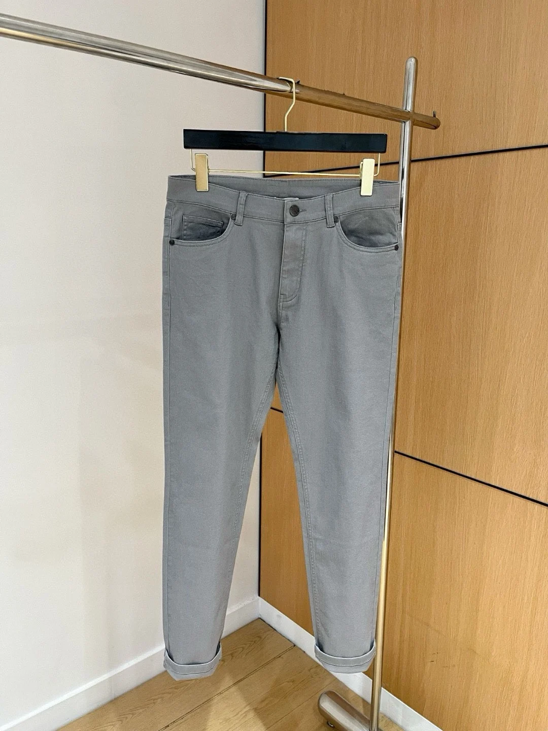 BC Celana jeans lurus kecil slim fit sederhana tipis gaya uang lama Italia 25ss