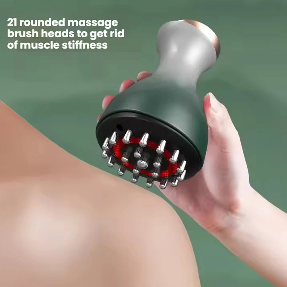 Elektrische Massage Meridiaan Borstel Lichaam Baggeren Cupping Schrapen Instrument Anti Cellulite Guasha Tool Abdominale Rugmassager