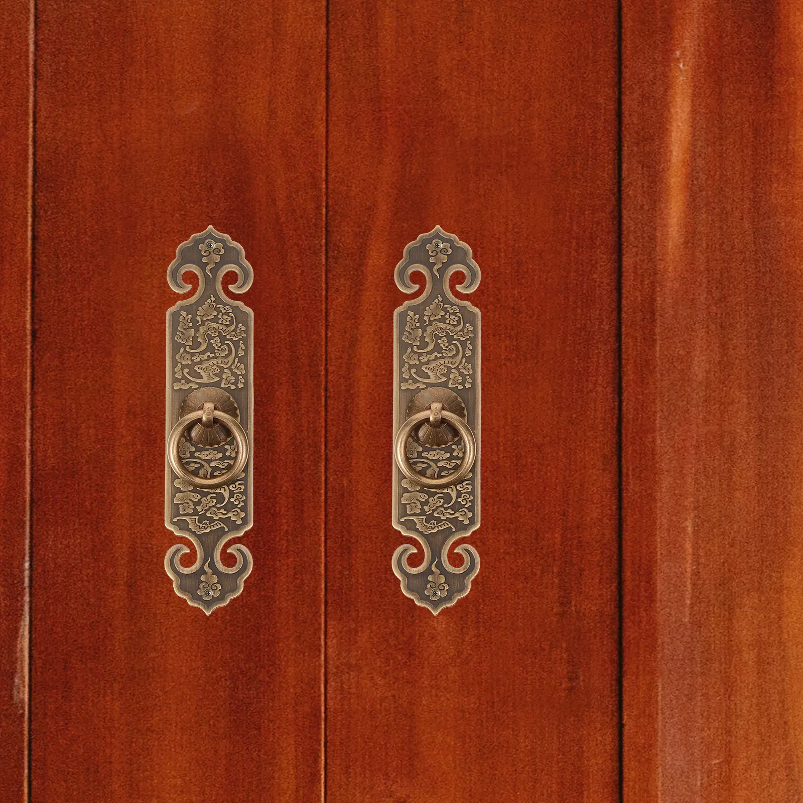 

2 шт. металлические тяговые кольца в китайском стиле, винтажные ручки для шкафа, декоративные ручки для ящиков, кольца для комода для гардероба, шкафа