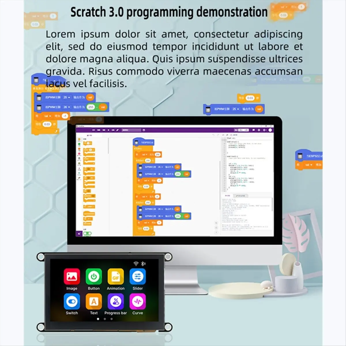 AT42 - LCD Display IPS Capacitive Touch HD 8M PSRAM WIFI Bluetooth Development Board for LVGL ,5 Inch
