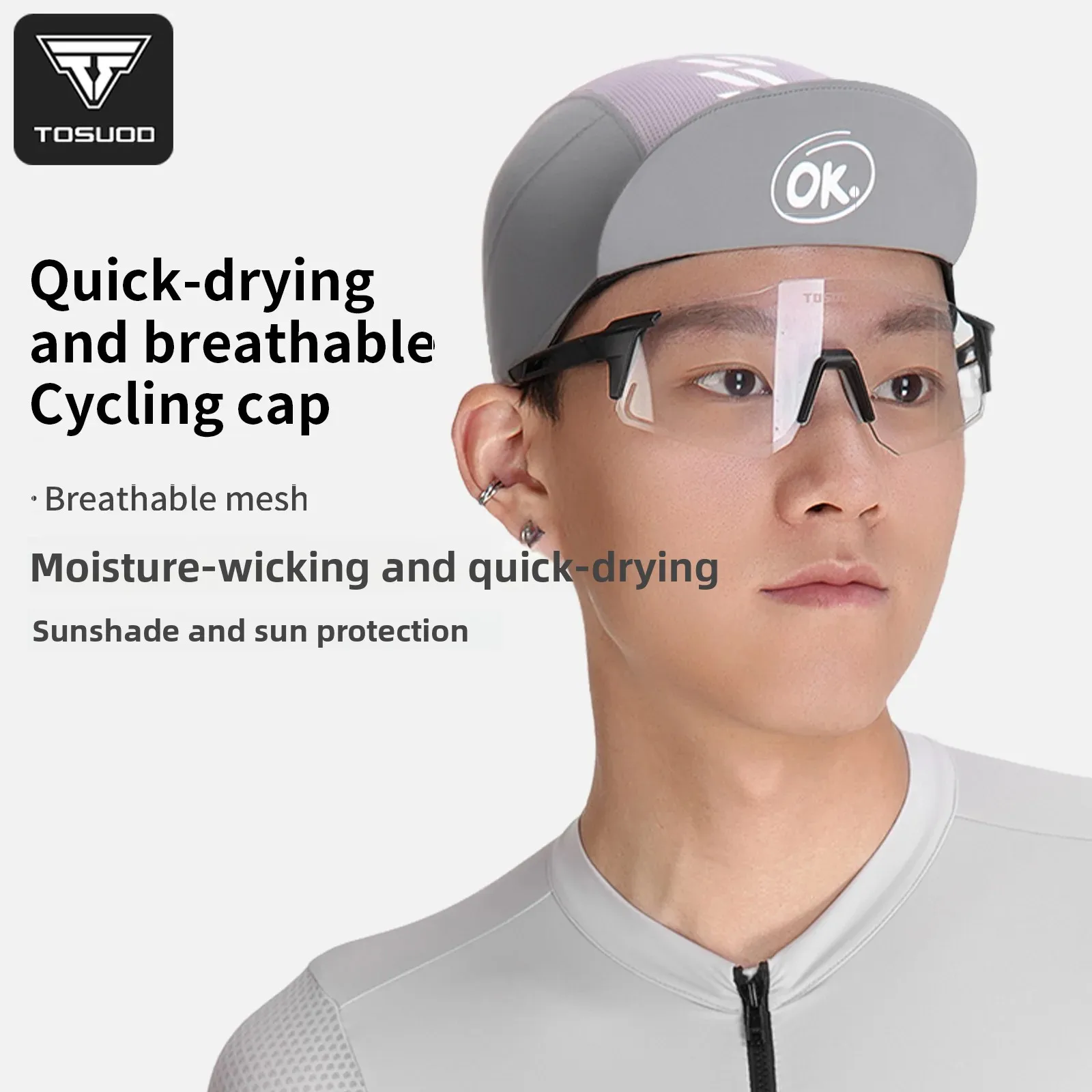 

TOSUOD Cycling Cap Breathable Sunshade Sun Protection Outdoor Sports Cap Moisture Absorption And Sweat Wicking Odor-Proof Hat