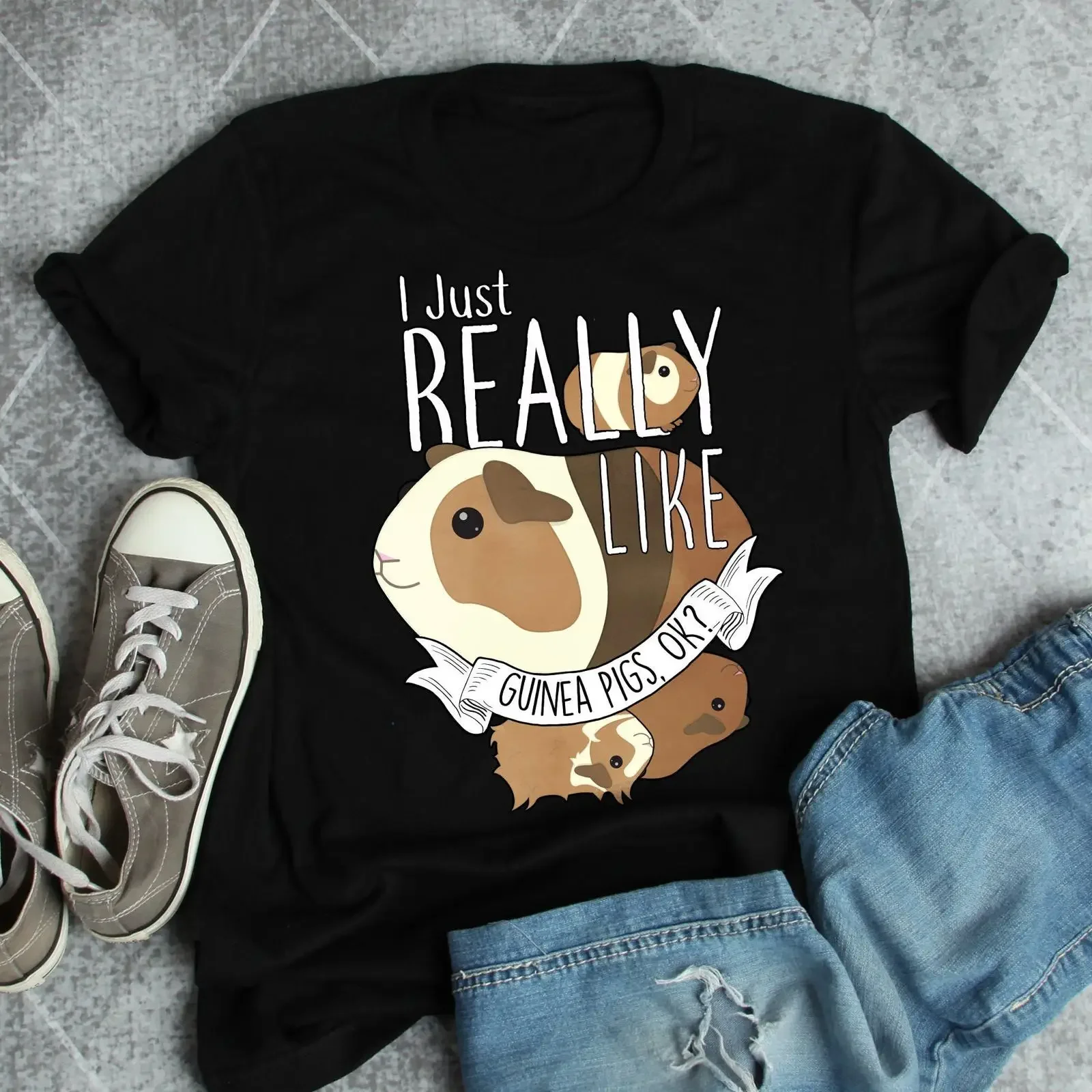 I Just Really Like Guinea Pigs Cute Cavy T Shirt Funny for Pig Lover Rodent Pet Owner Casual vintage Washed graphic Comfortable