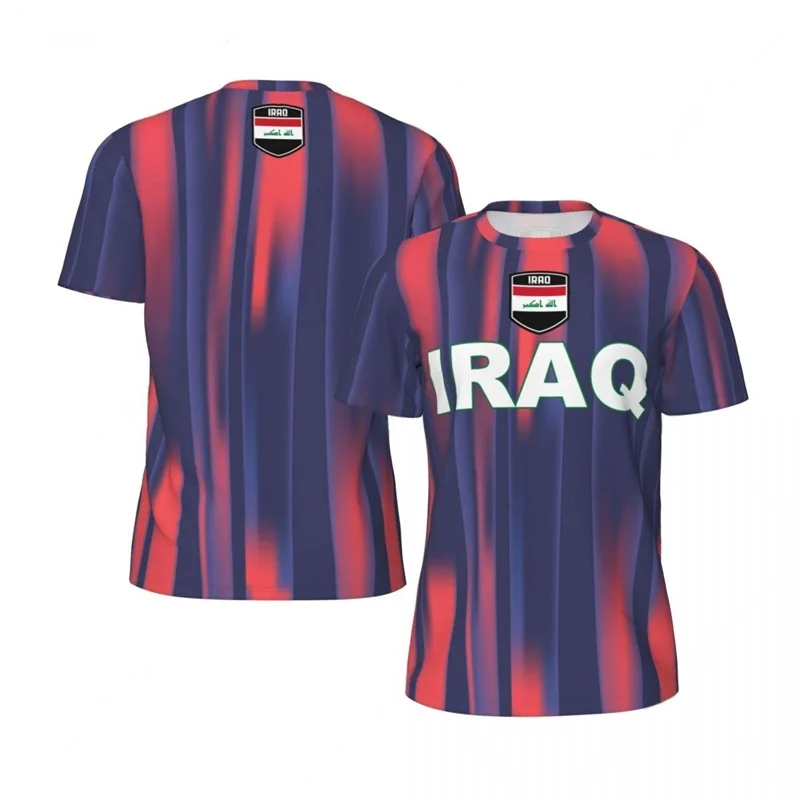 Iraq Flag Football Tshirt Men Fashion 3d Printed T Shirts Summer Sports Running Tennis Tee Shirt Tops Casual Loose Short Sleeve